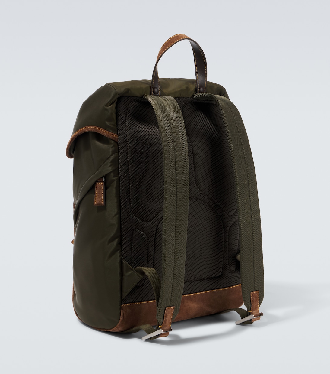 Re-Nylon suede-trimmed backpack | Prada