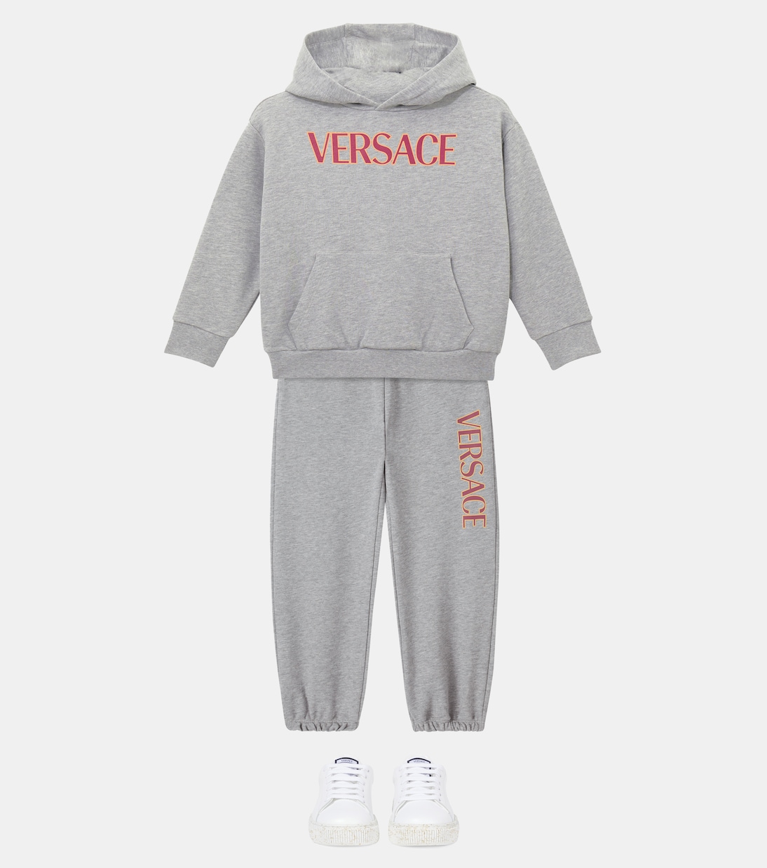 Logo cotton jersey sweatpants | Versace Kids