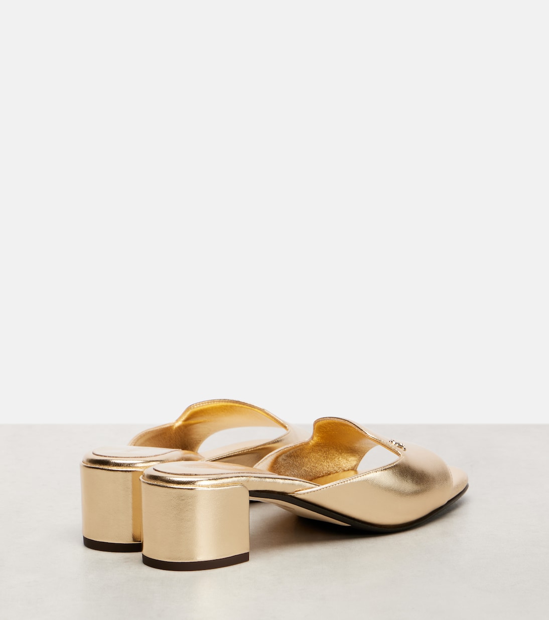 Mules Dina 45 de piel metalizada | Jimmy Choo