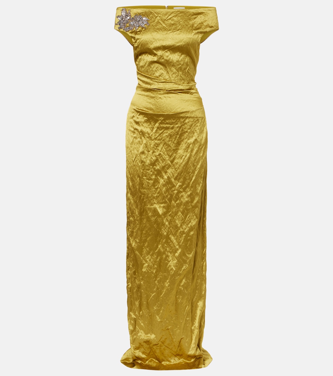 Embellished off-shoulder satin gown | Erdem