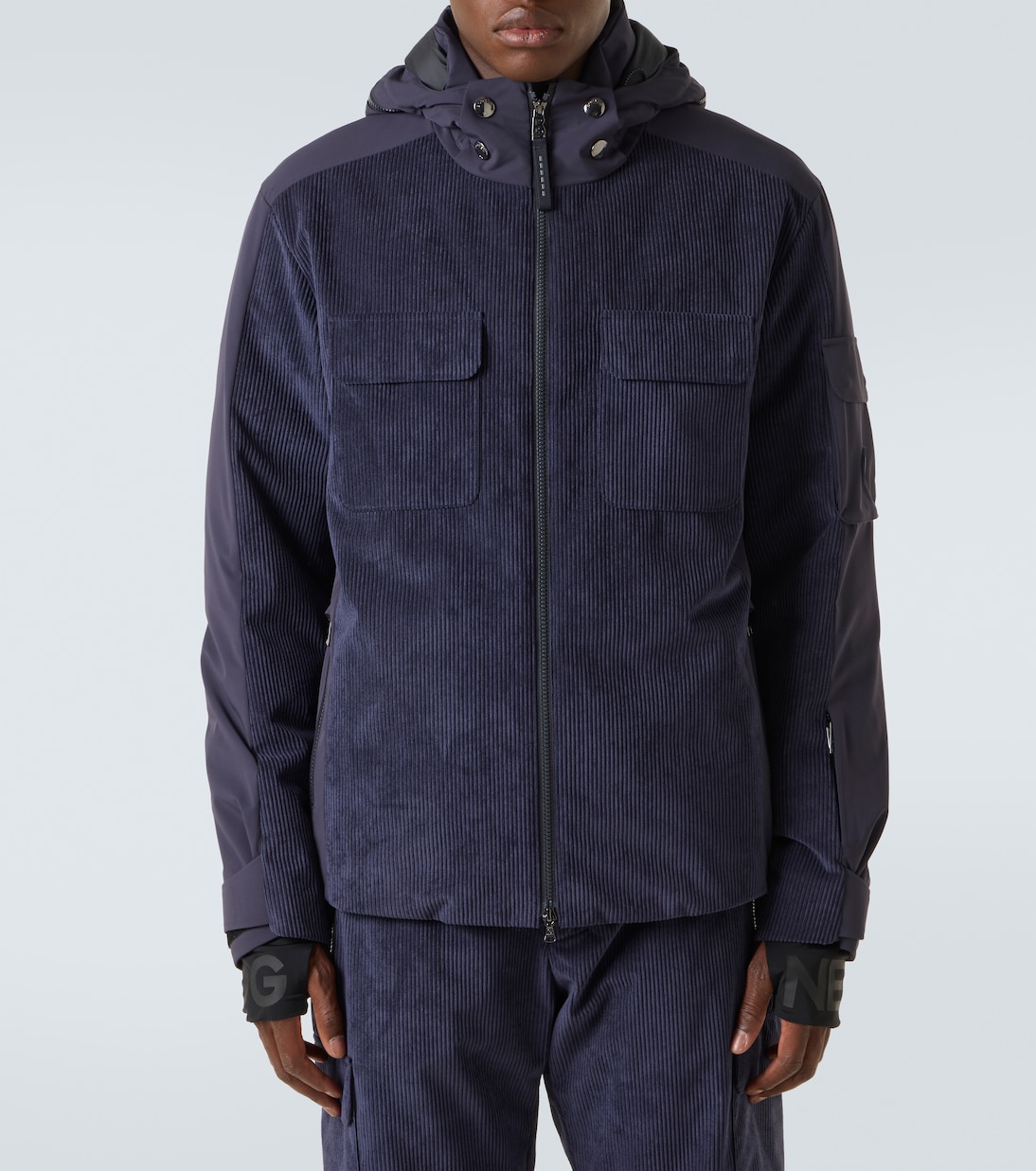 Cobe-D down-paneled ribbed-knit ski jacket | Bogner