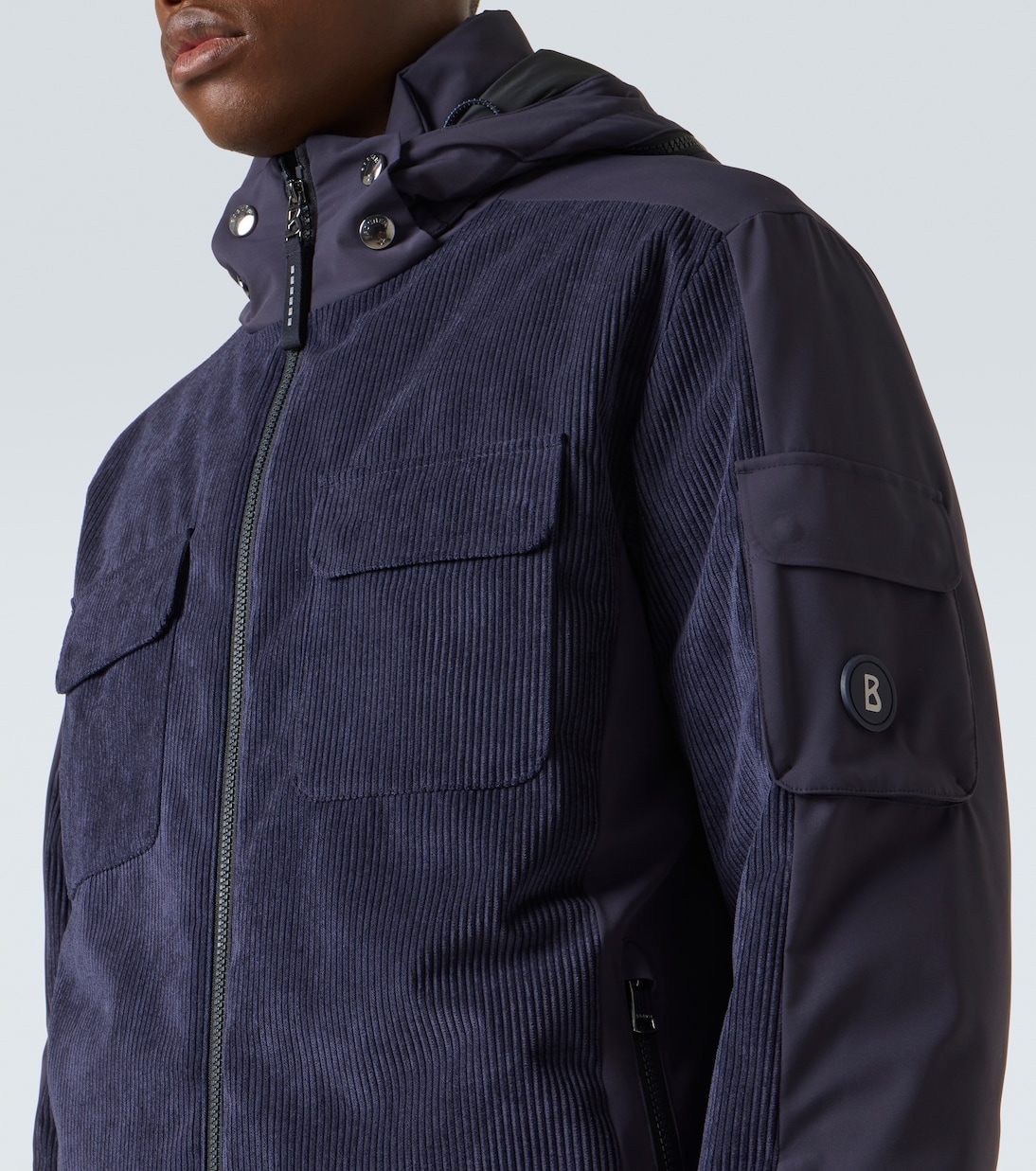Cobe-D down-paneled ribbed-knit ski jacket | Bogner