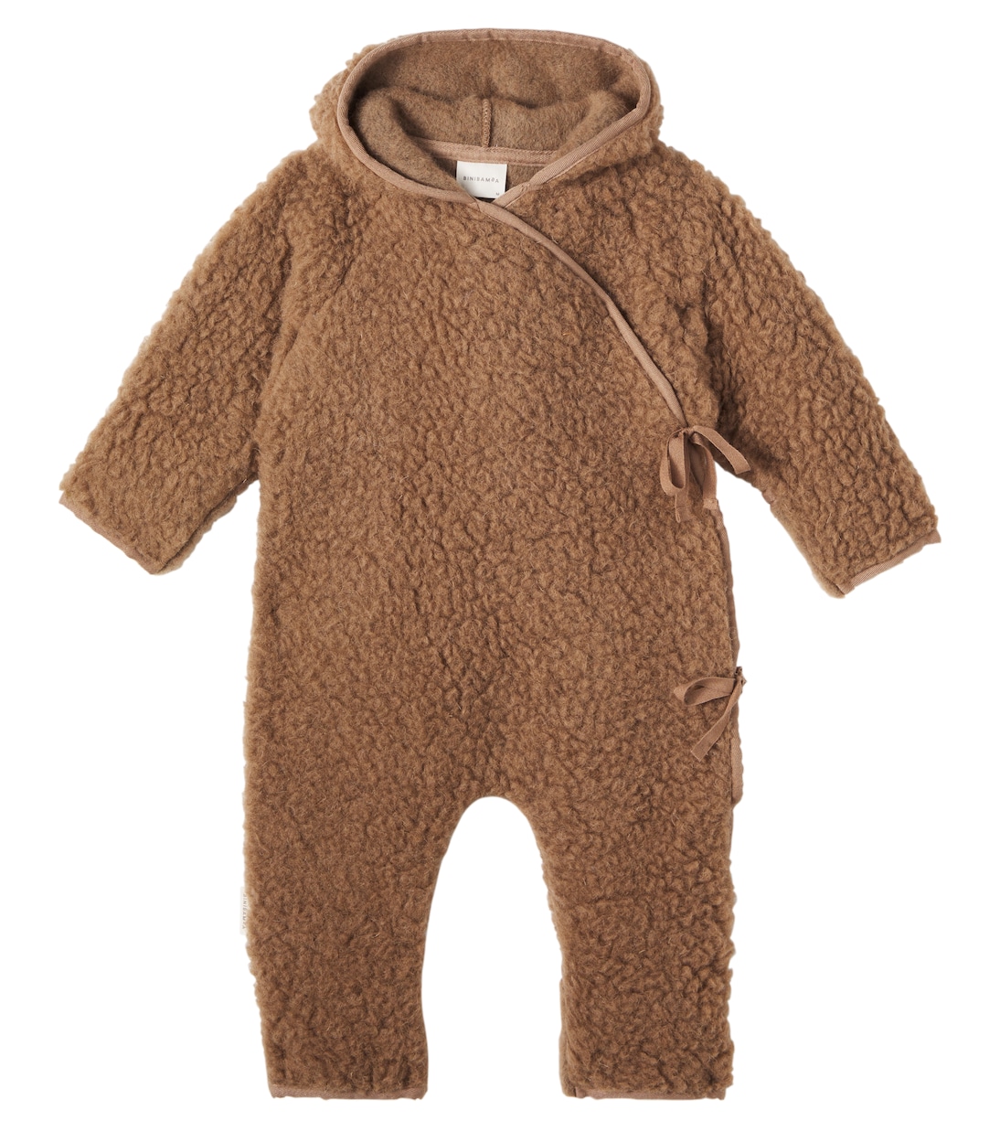 Baby hooded wool teddy onesie | Binibamba