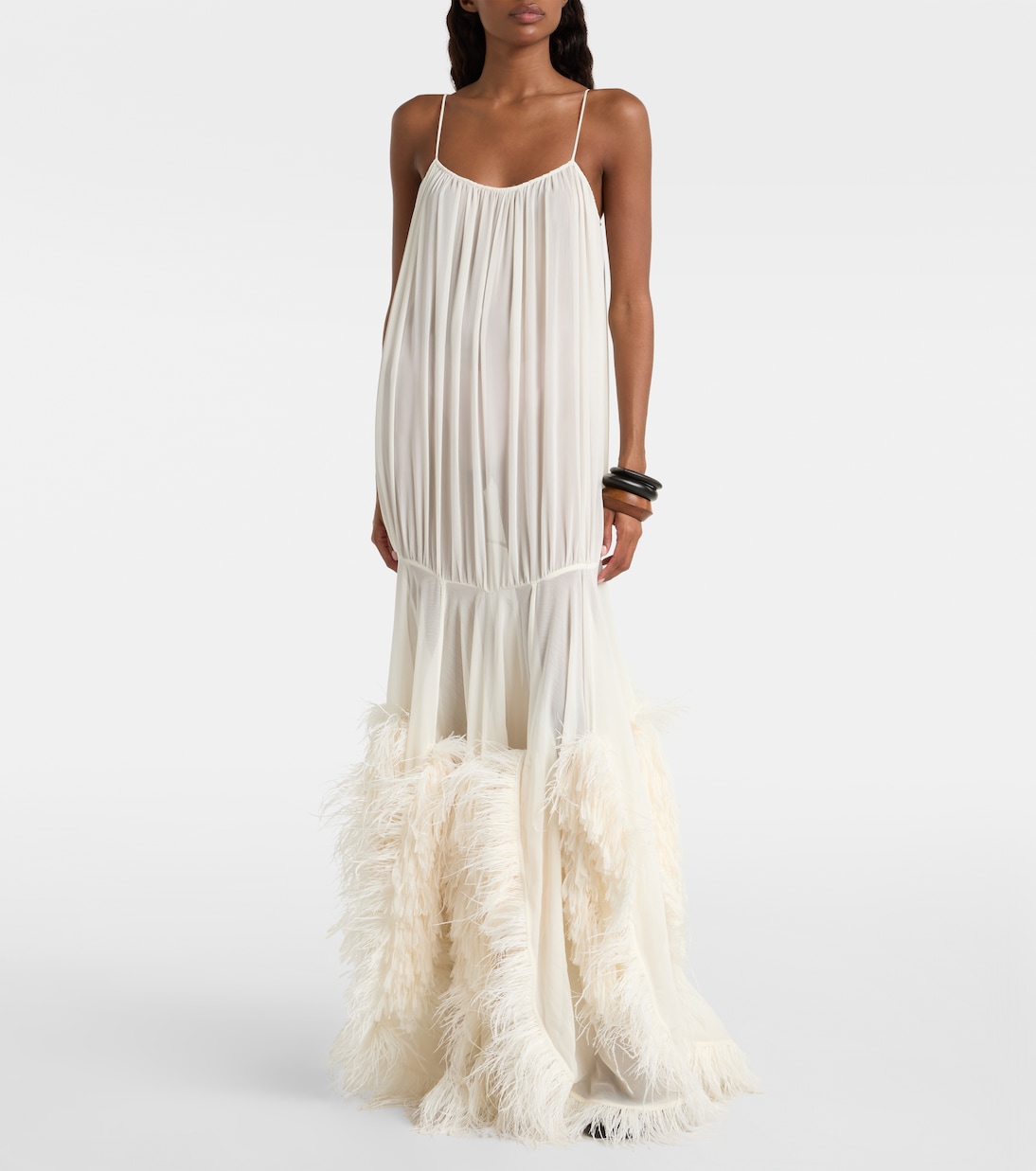 Robe longue à plumes | Xu Zhi