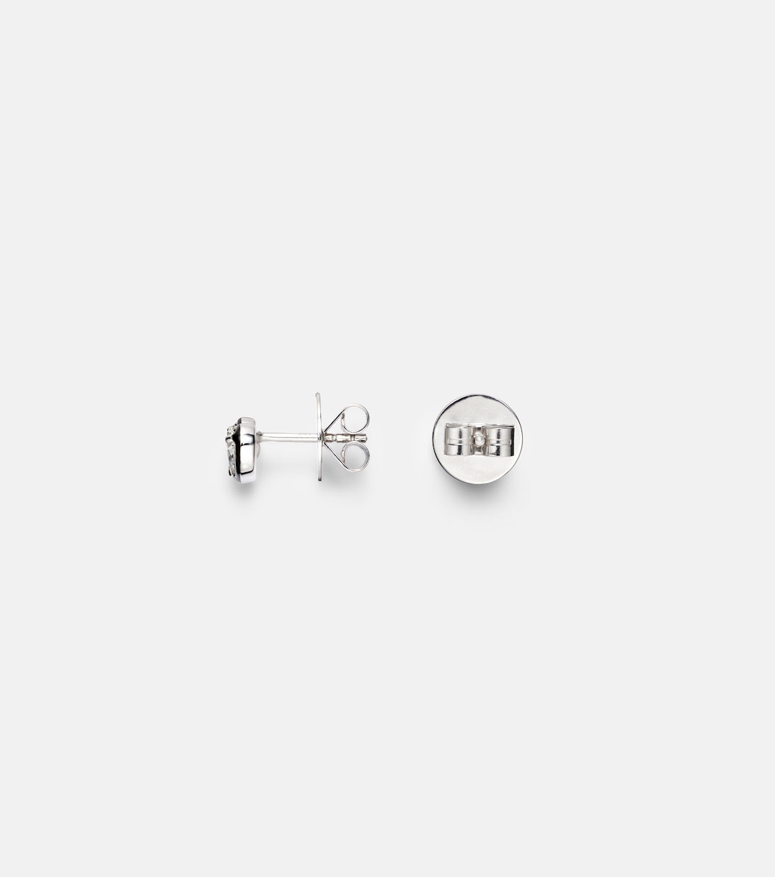 Heartbeats 18kt white gold and enamel earrings with diamonds | Kamyen