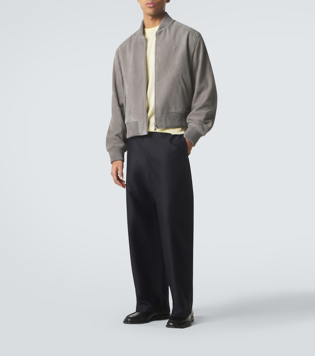 Ami de Cœur suede bomber jacket | Ami Paris