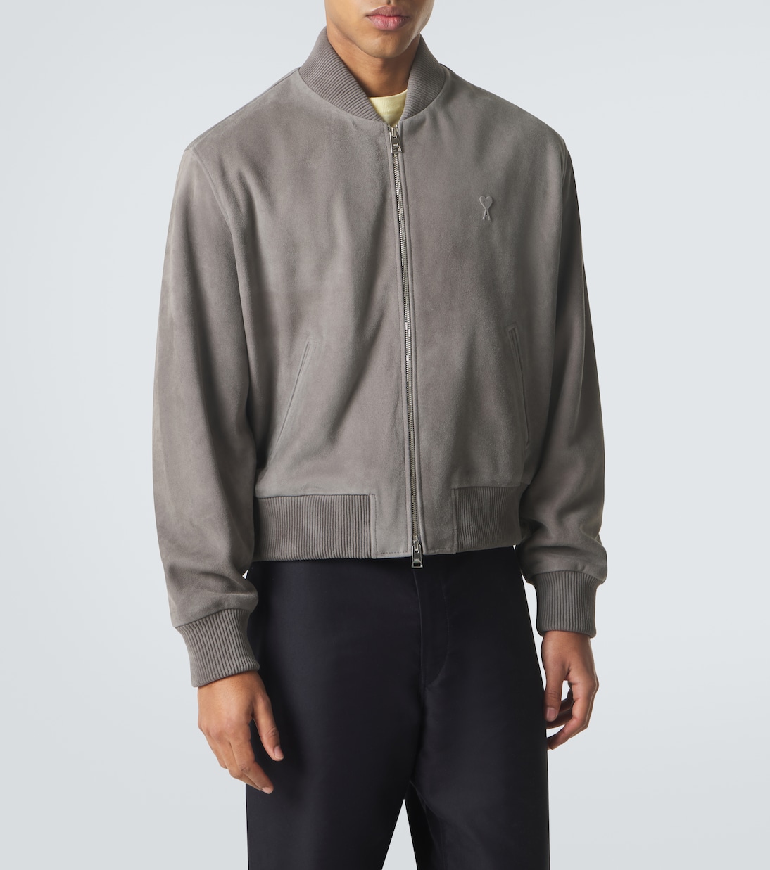 Ami de Cœur suede bomber jacket | Ami Paris