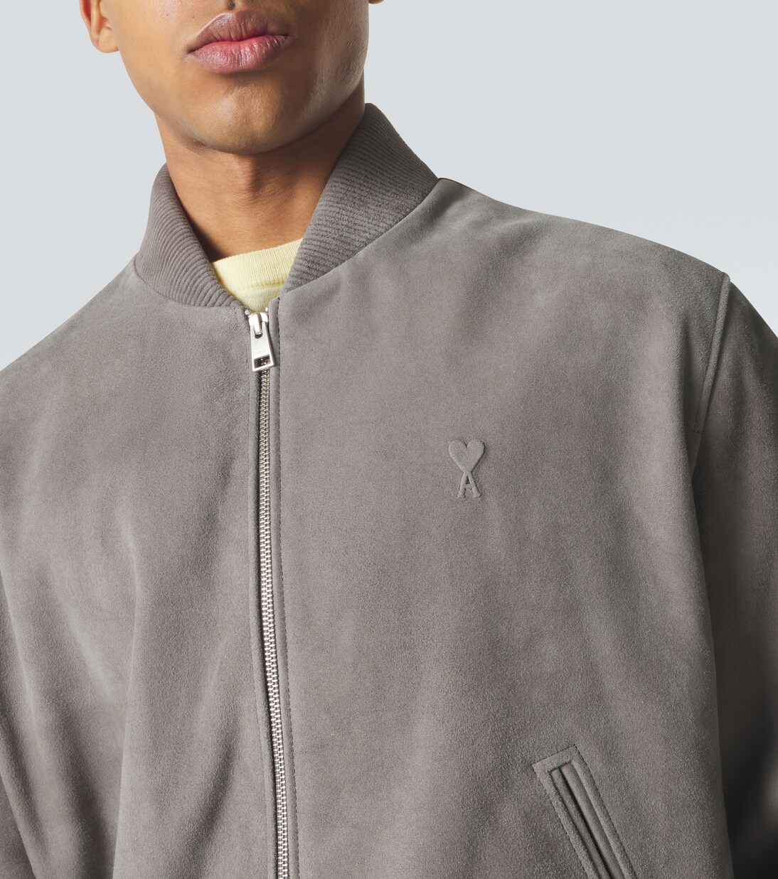 Ami de Cœur suede bomber jacket | Ami Paris