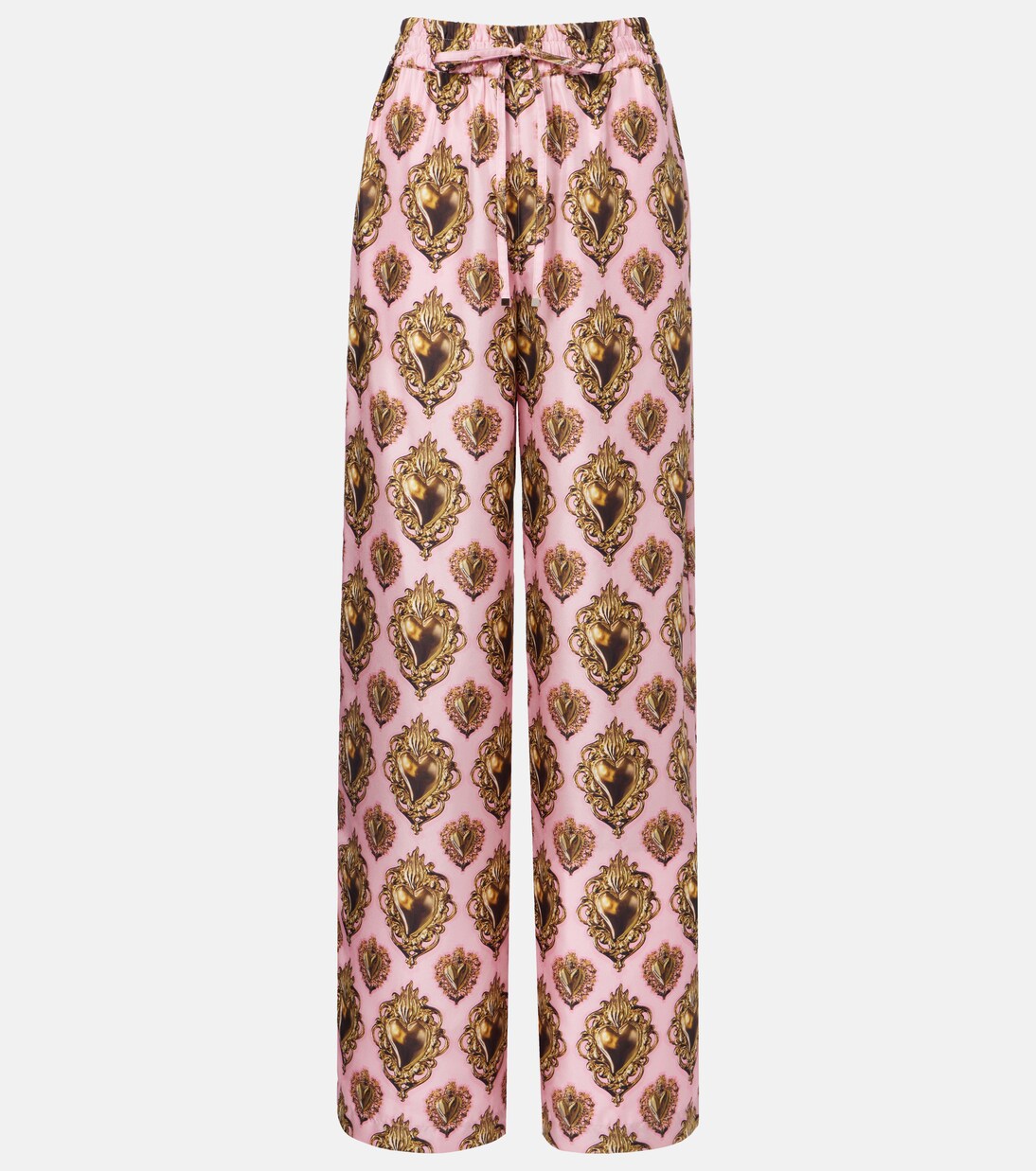 Printed high-rise silk palazzo pants | Dolce&Gabbana
