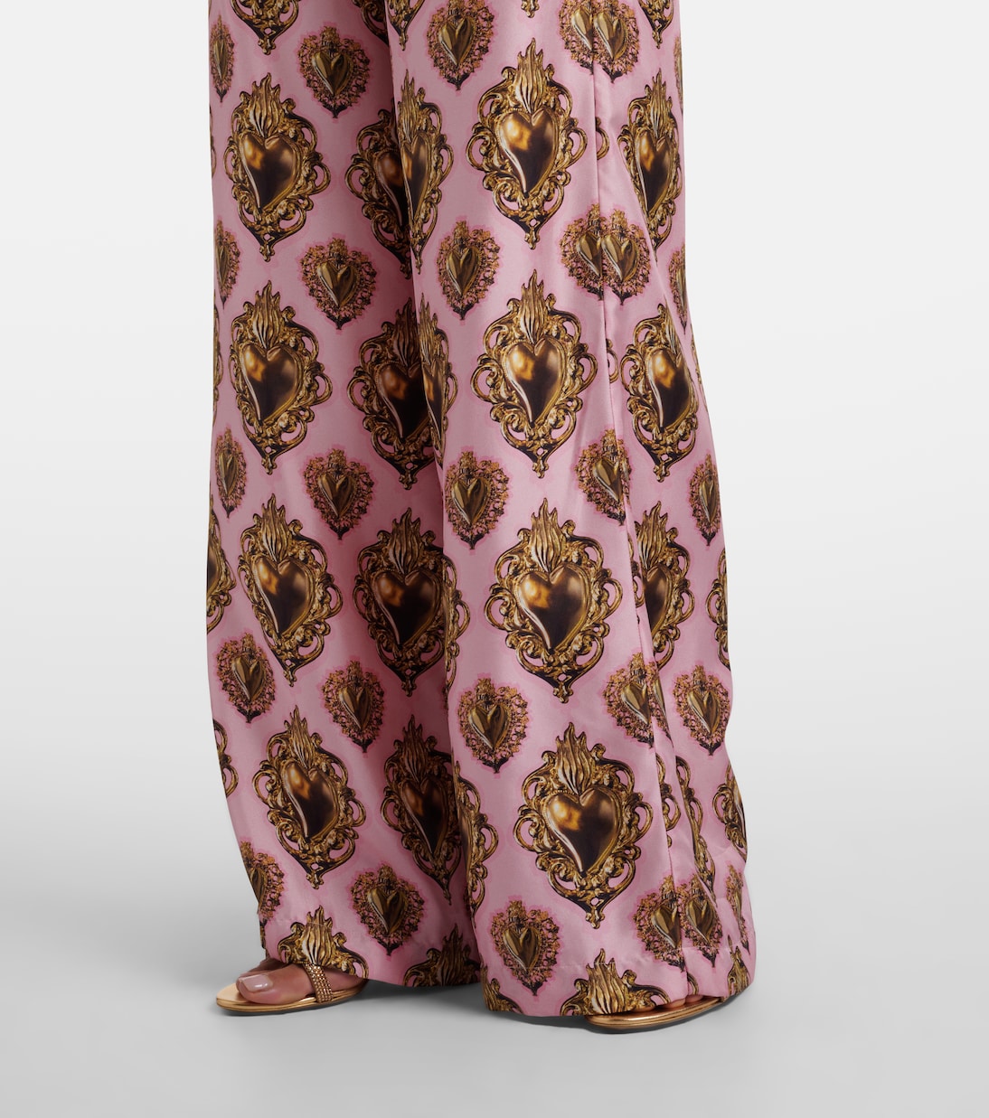 Printed high-rise silk palazzo pants | Dolce&Gabbana