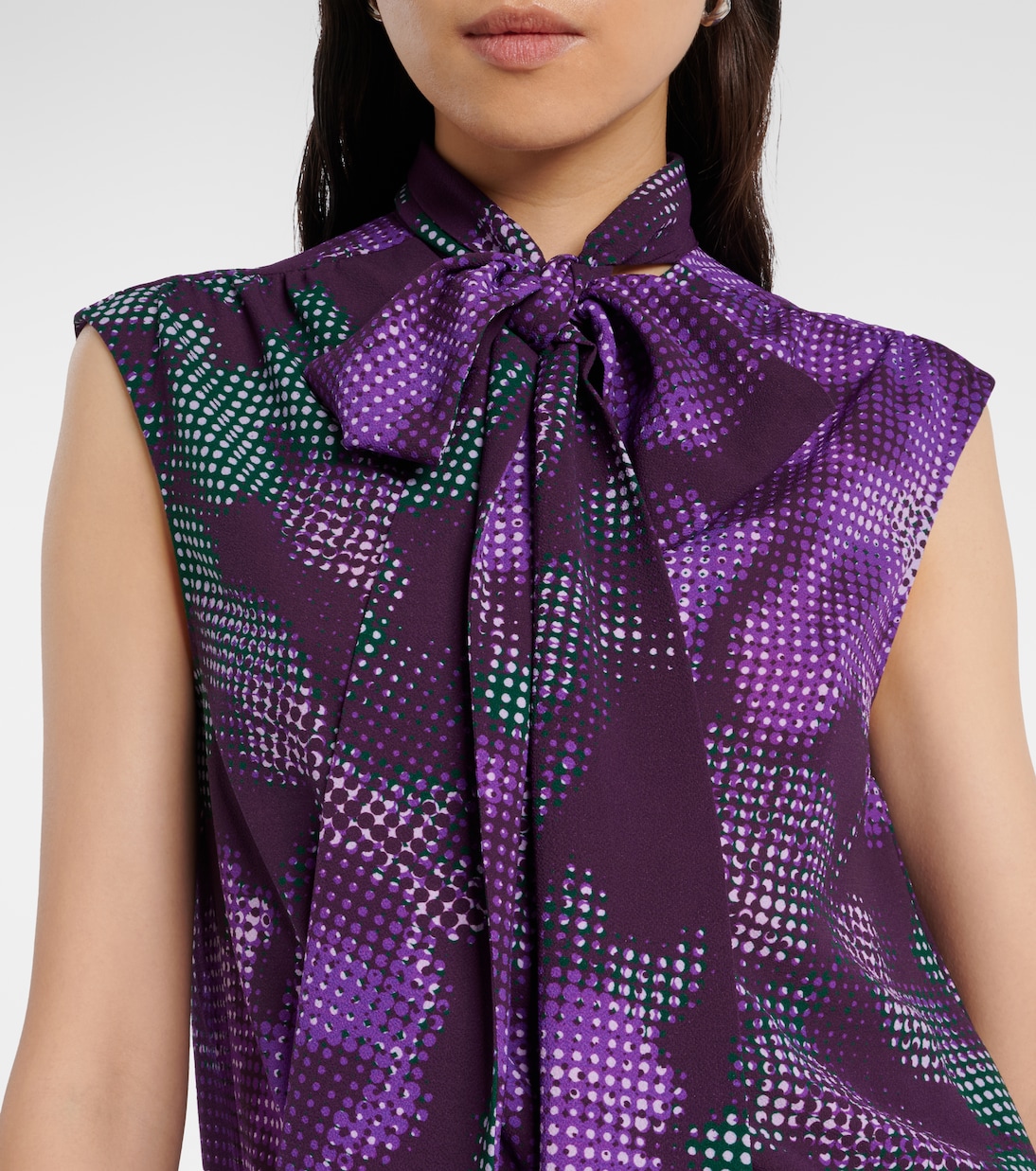 Floral tie-neck top | Dries Van Noten