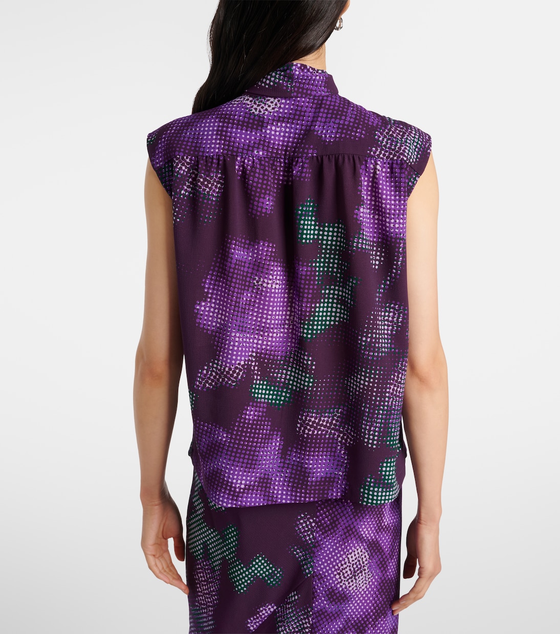 Floral tie-neck top | Dries Van Noten