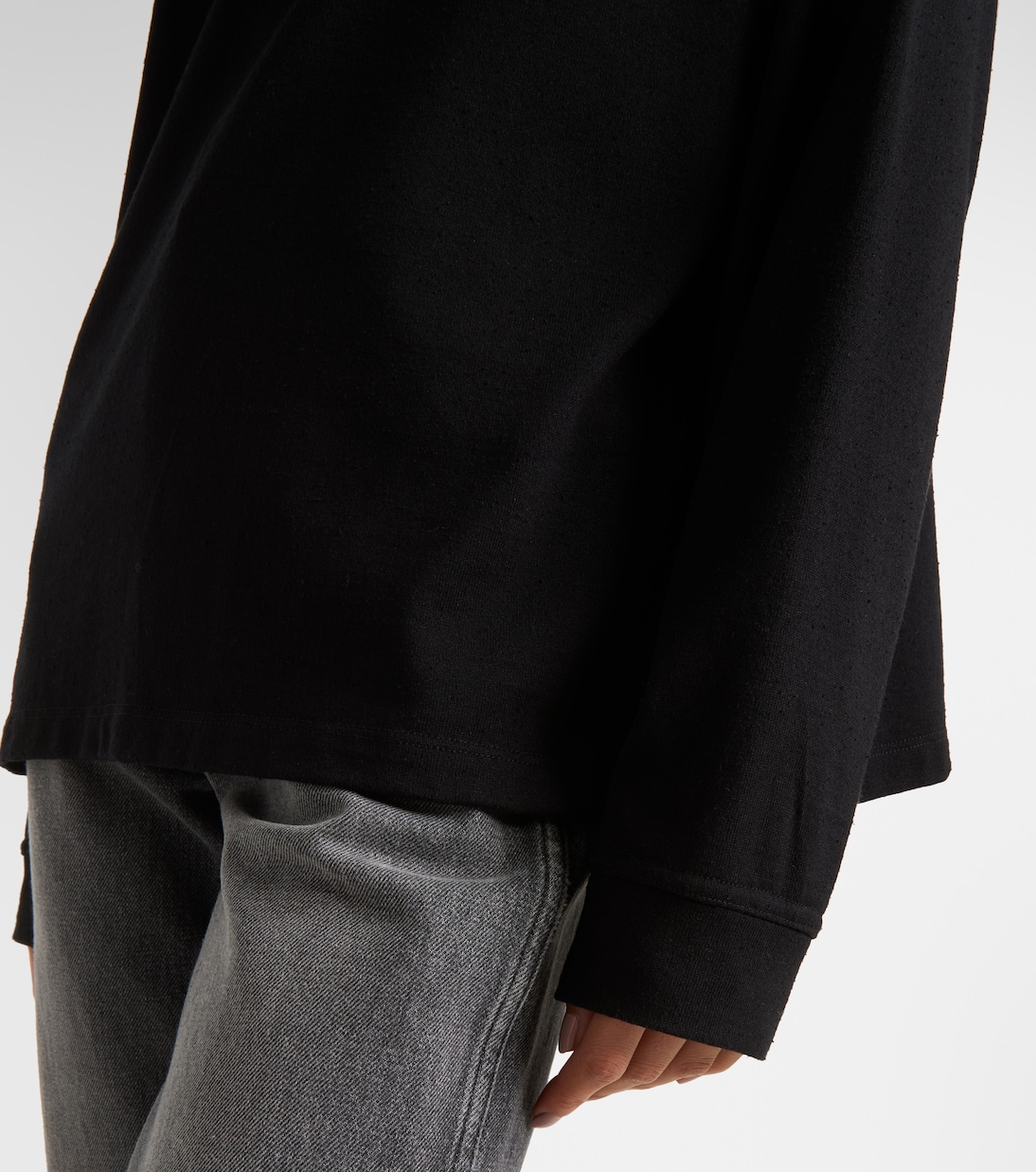 Faithful silk jersey polo sweater | Khaite