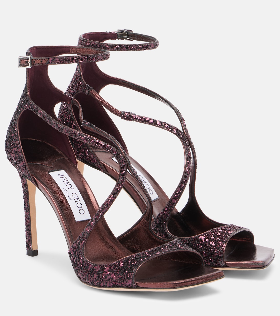Azia 95 glitter sandals | Jimmy Choo