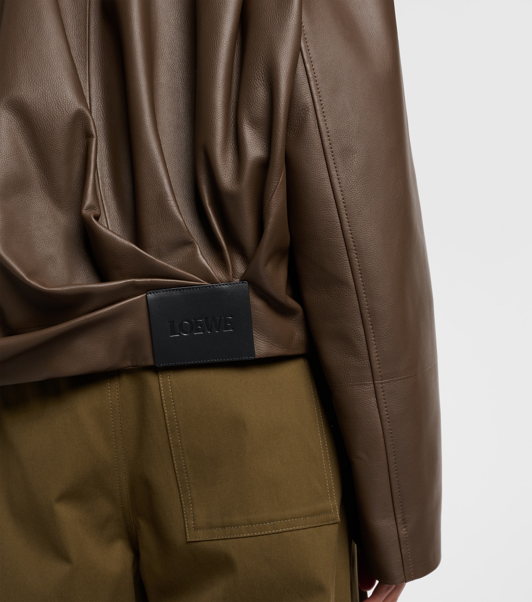 Draped leather jacket | Loewe