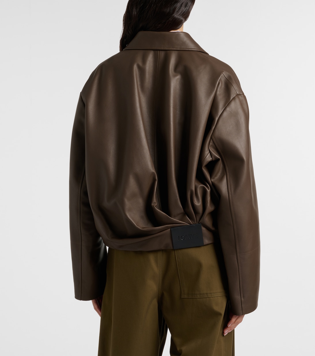 Draped leather jacket | Loewe
