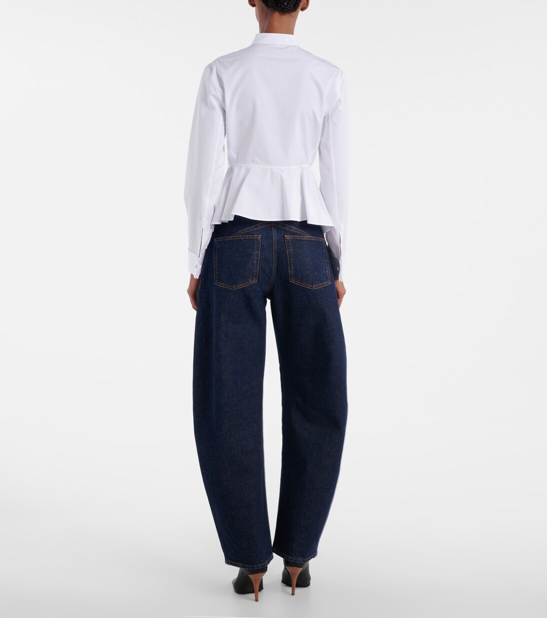 Mid-rise barrel-leg jeans | Alaïa