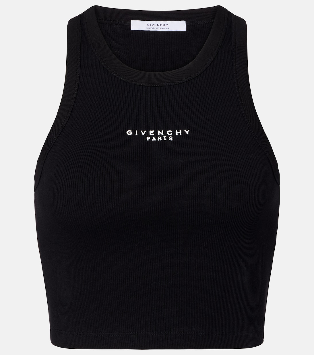 Logo cropped cotton jersey tank top | Givenchy