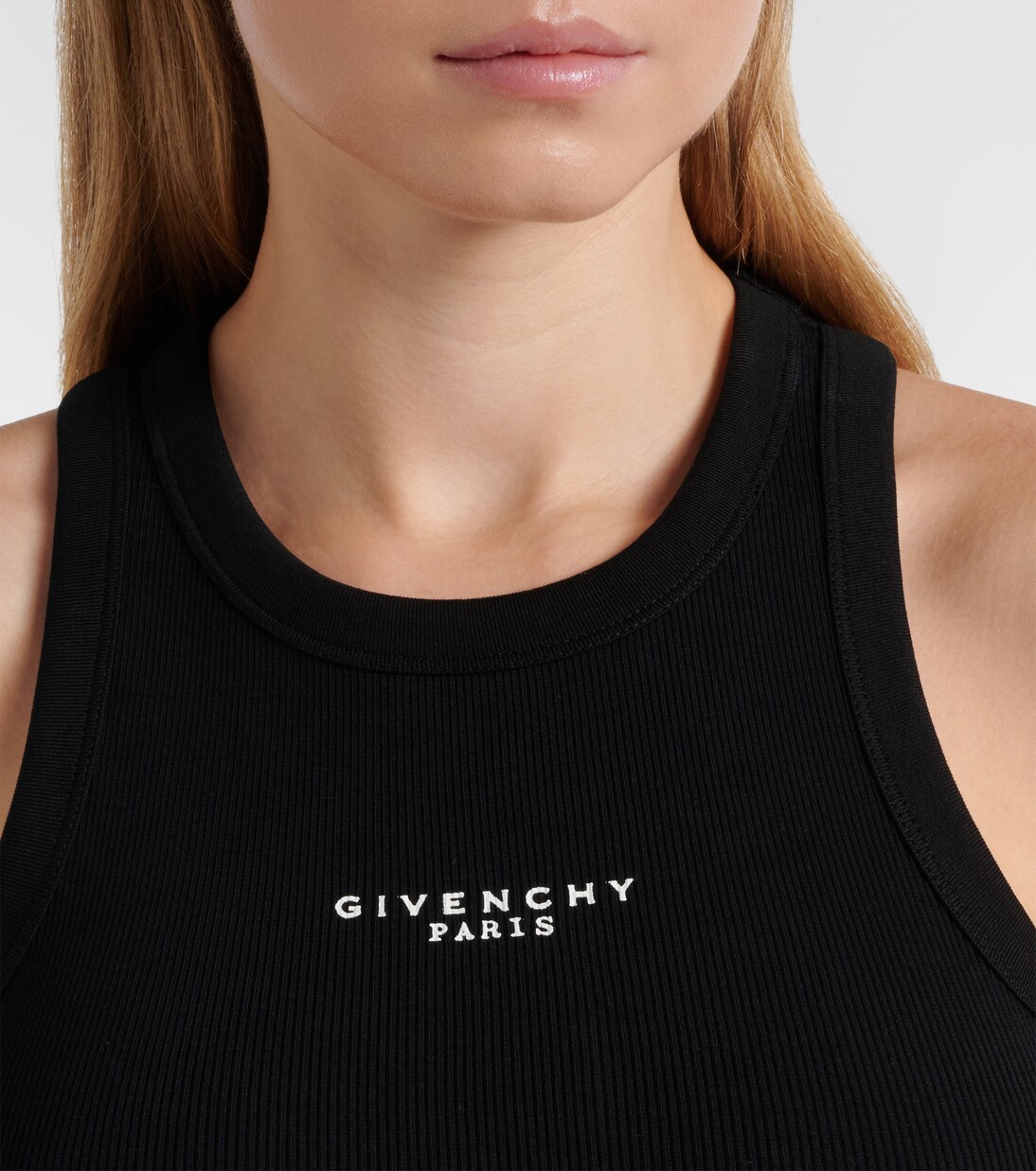 Logo cropped cotton jersey tank top | Givenchy