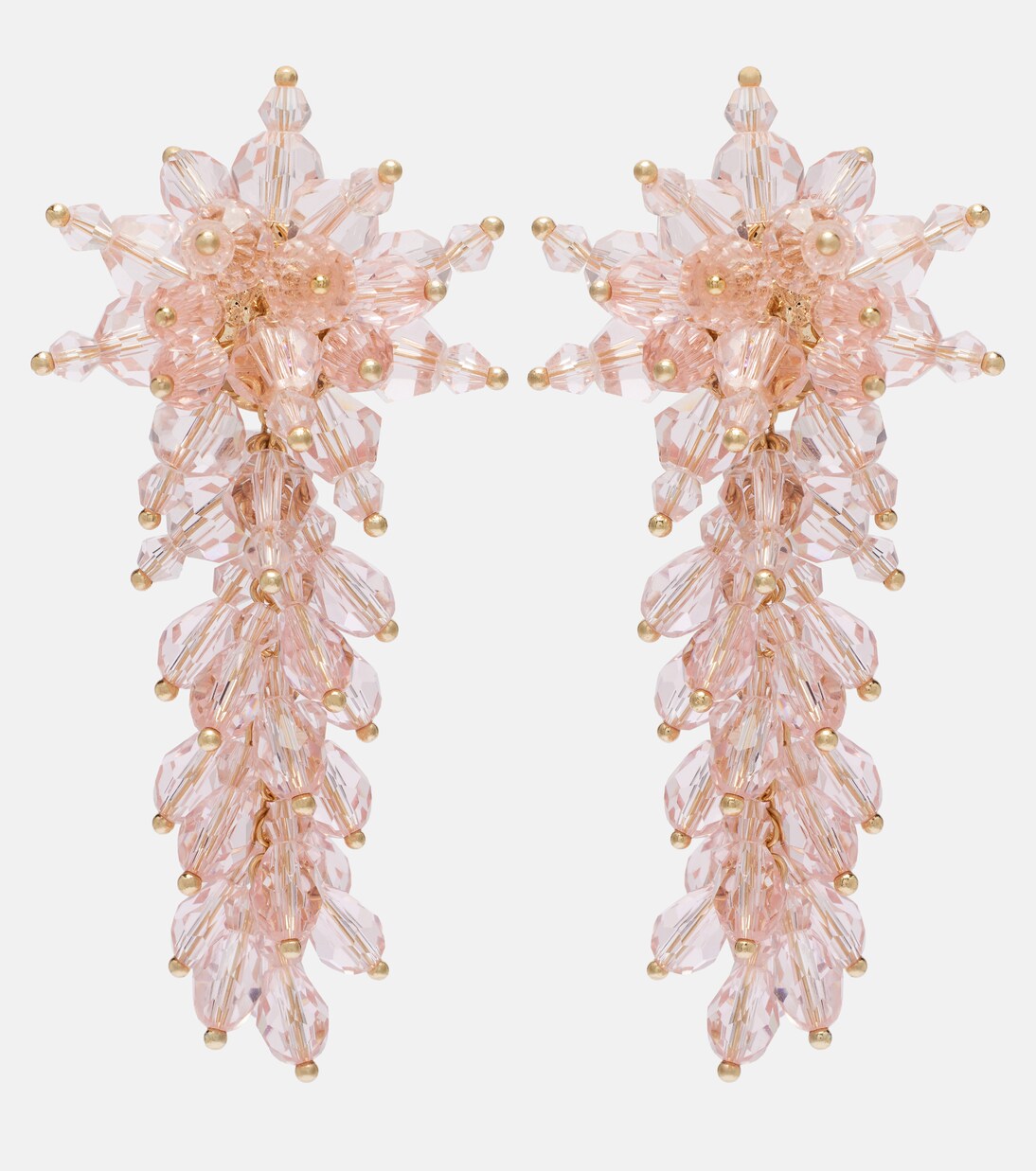 Crystal-embellished drop earrings | Self-Portrait