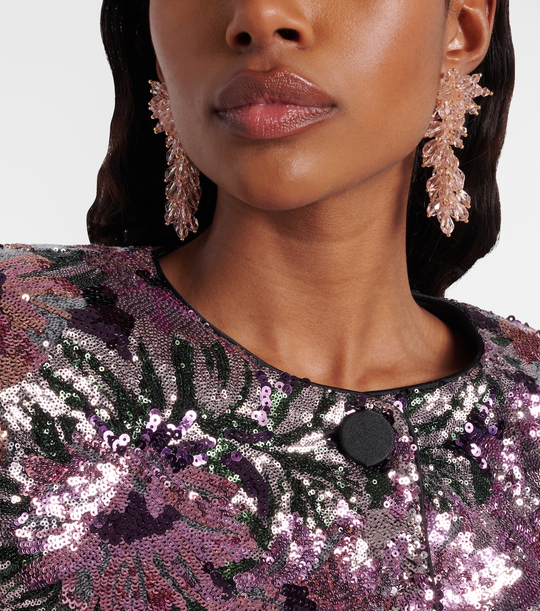 Crystal-embellished drop earrings | Self-Portrait