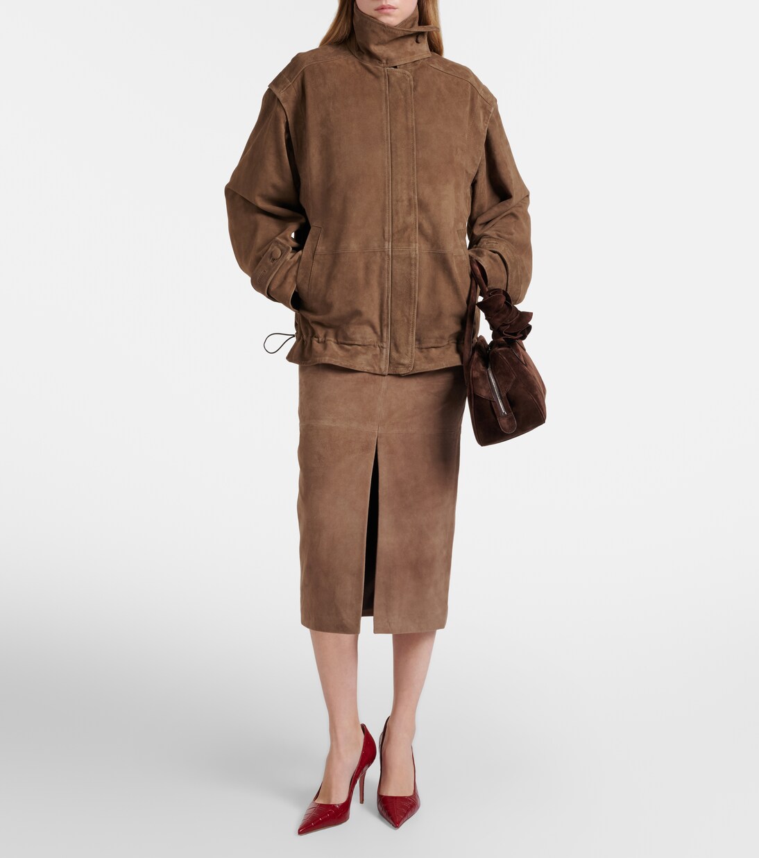 Suede pencil skirt | Rotate