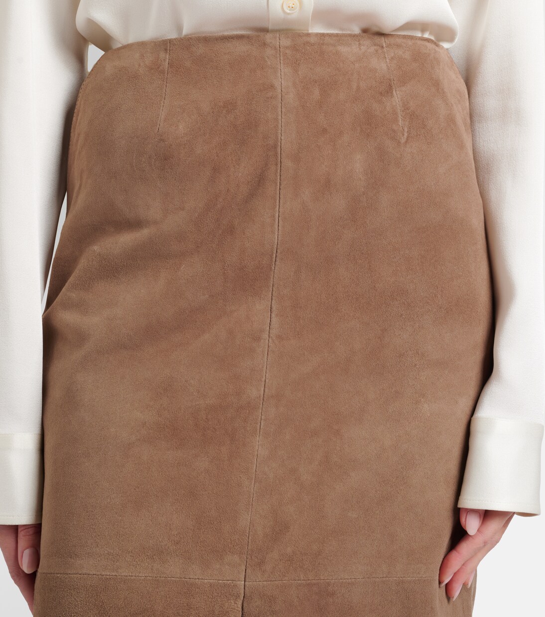 Suede pencil skirt | Rotate