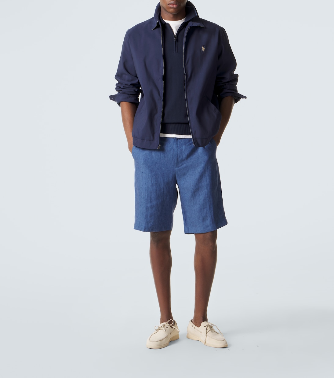 Cotton zip-up polo shirt | Canali