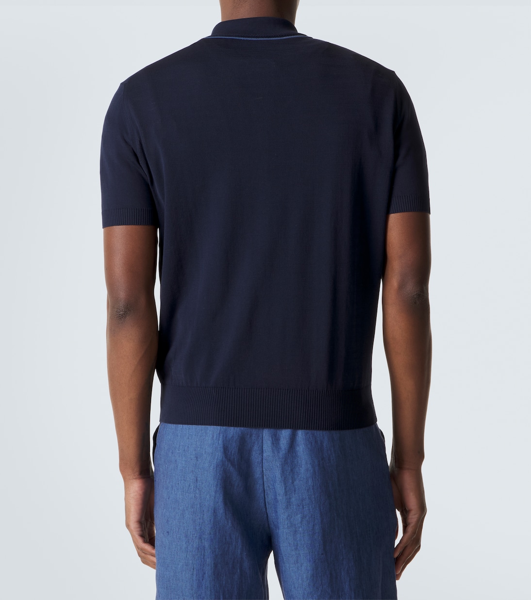 Cotton zip-up polo shirt | Canali