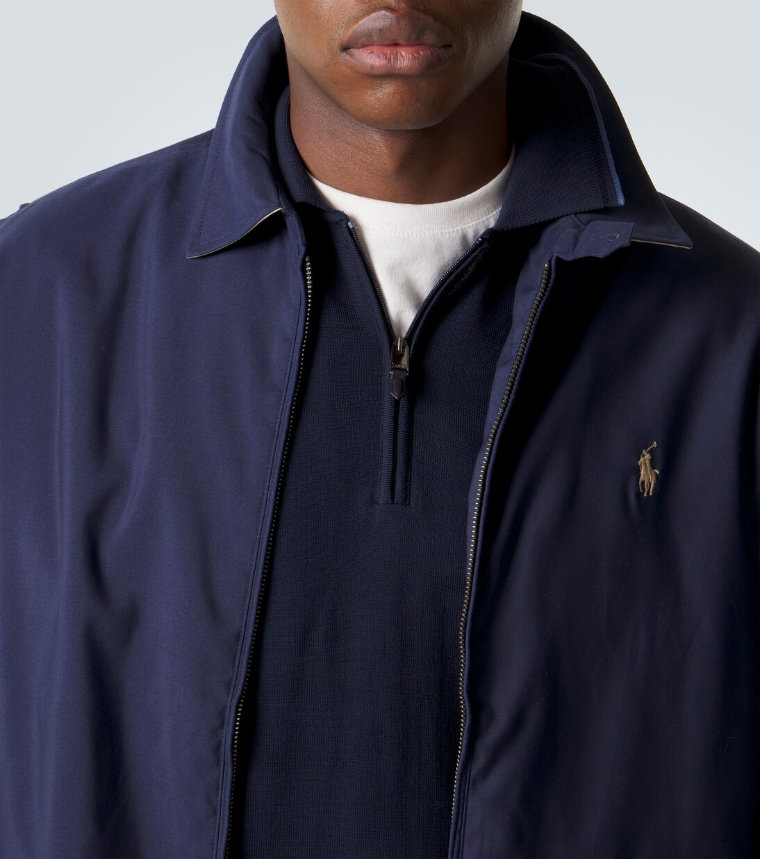 Cotton zip-up polo shirt | Canali