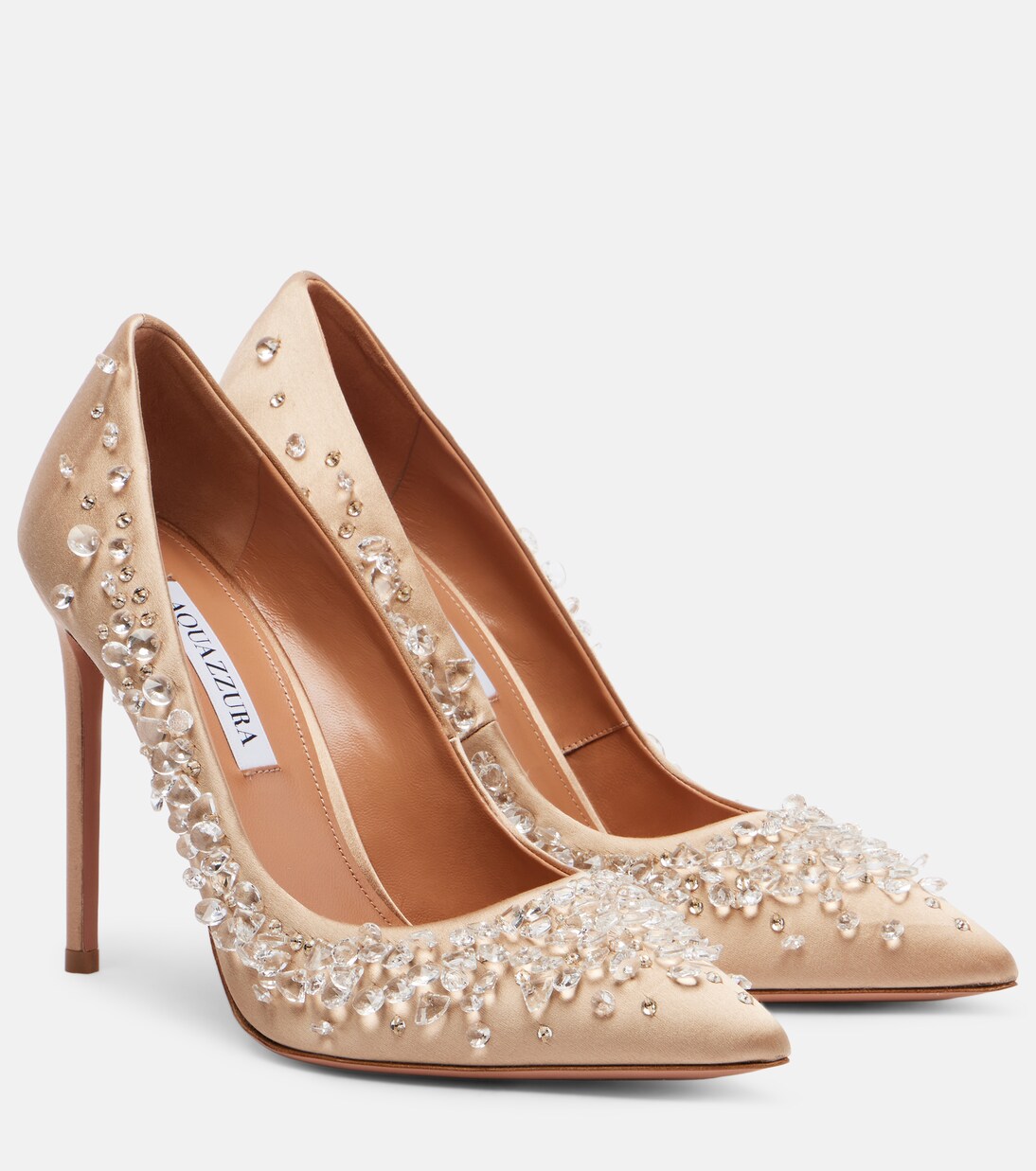 Constellation embellished satin pumps | Aquazzura