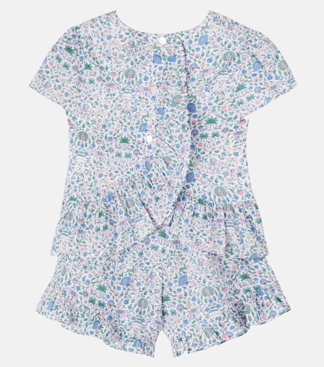 Floral cotton T-shirt and shorts set | Tartine et Chocolat