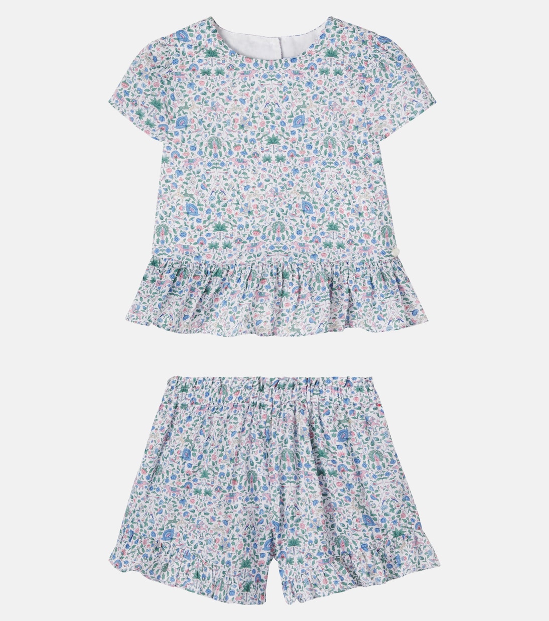 Floral cotton T-shirt and shorts set | Tartine et Chocolat