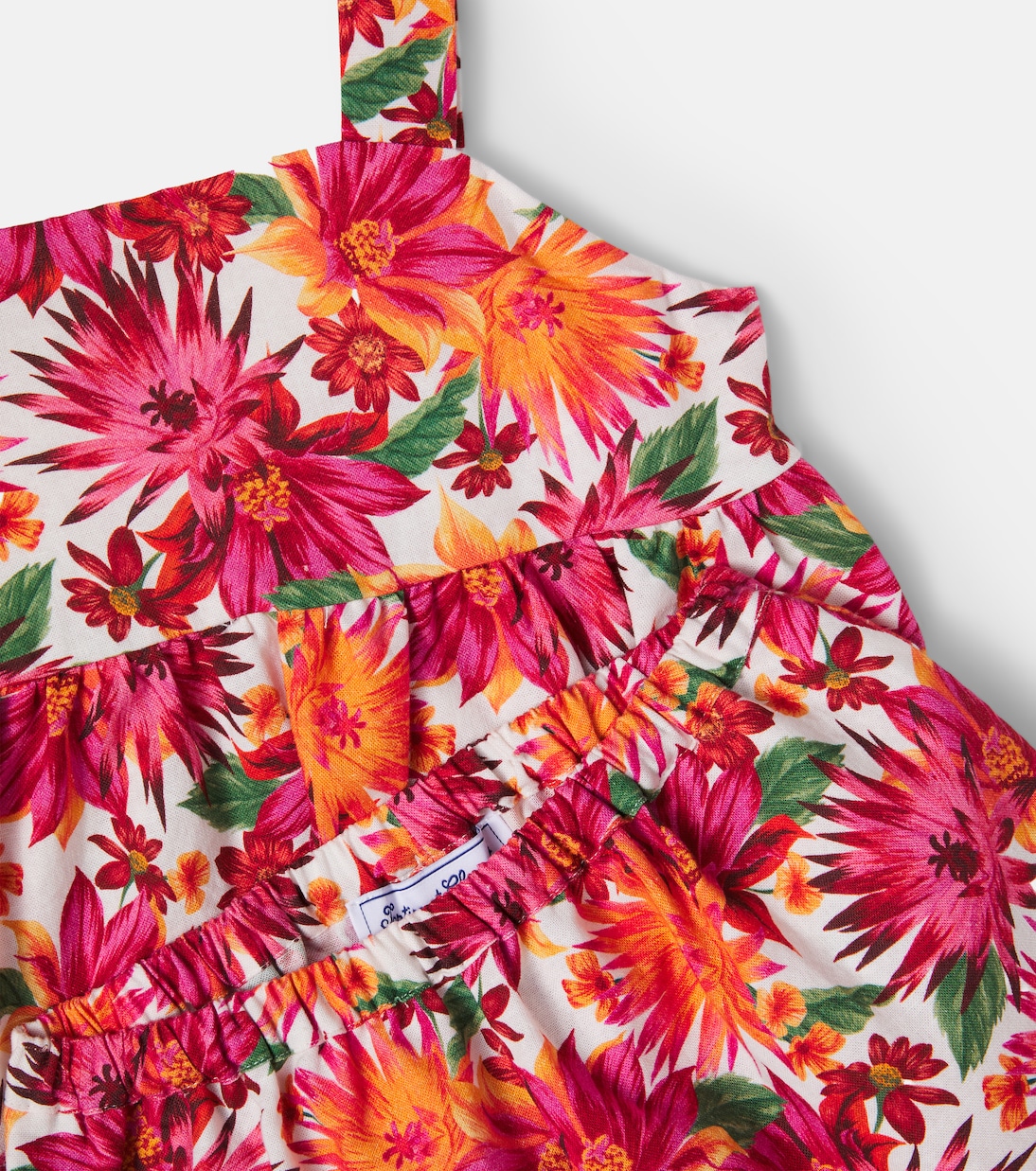 Floral cotton and linen top and skirt set | Tartine et Chocolat