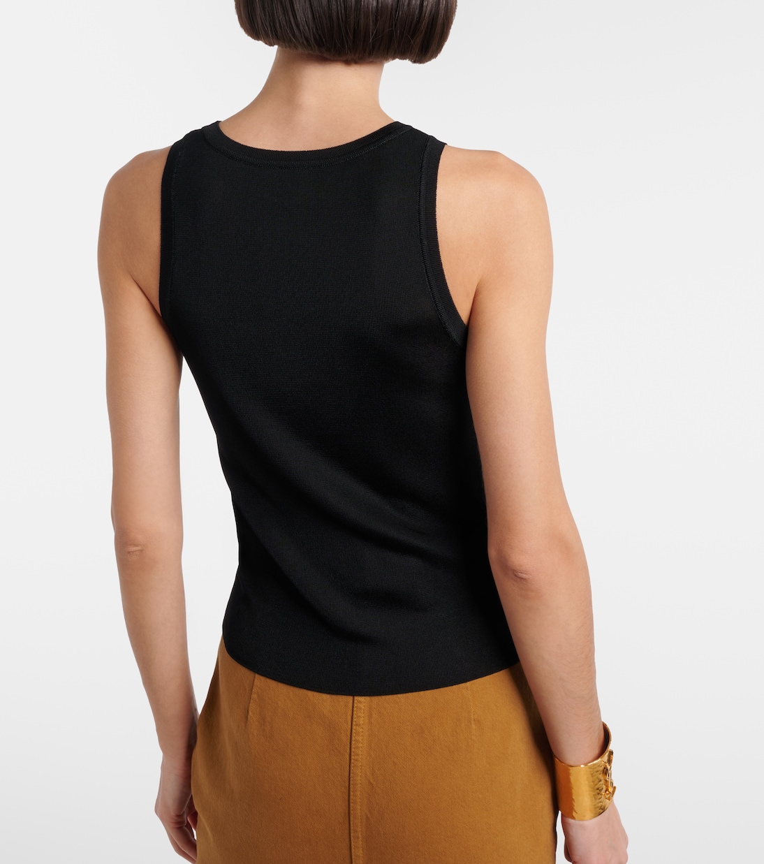 Ribbed-knit jersey tank top | Saint Laurent