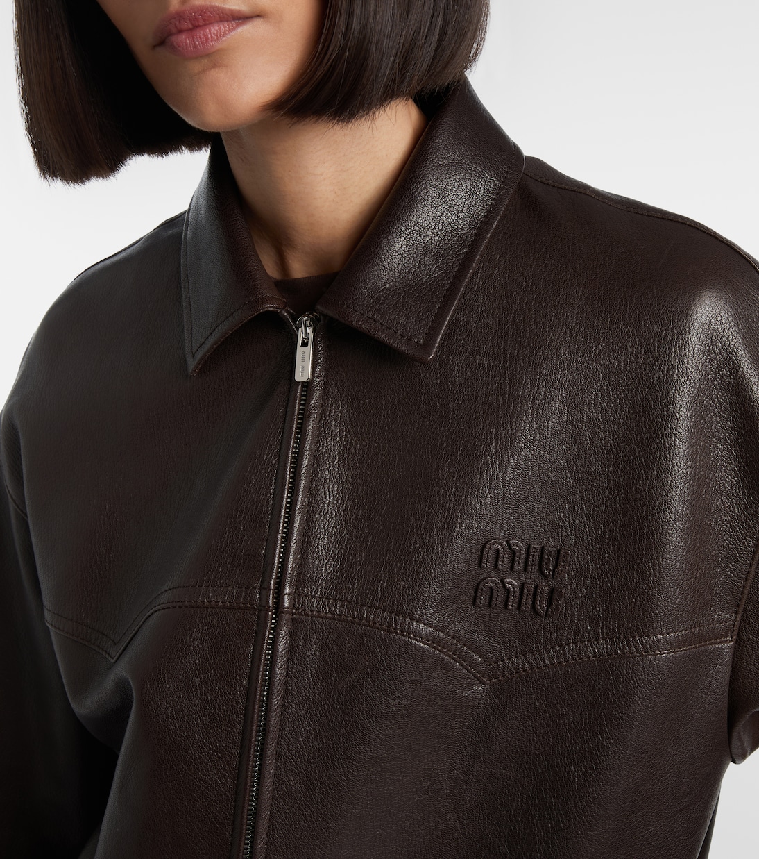 Blouson aus Leder | Miu Miu
