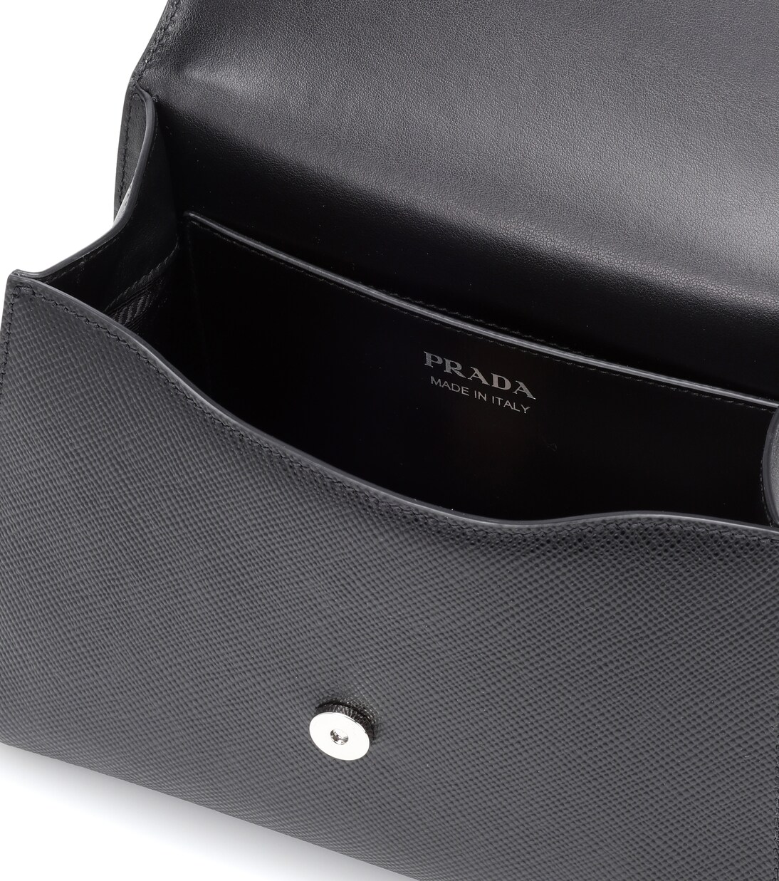 Bolso al hombro de piel Saffiano | Prada