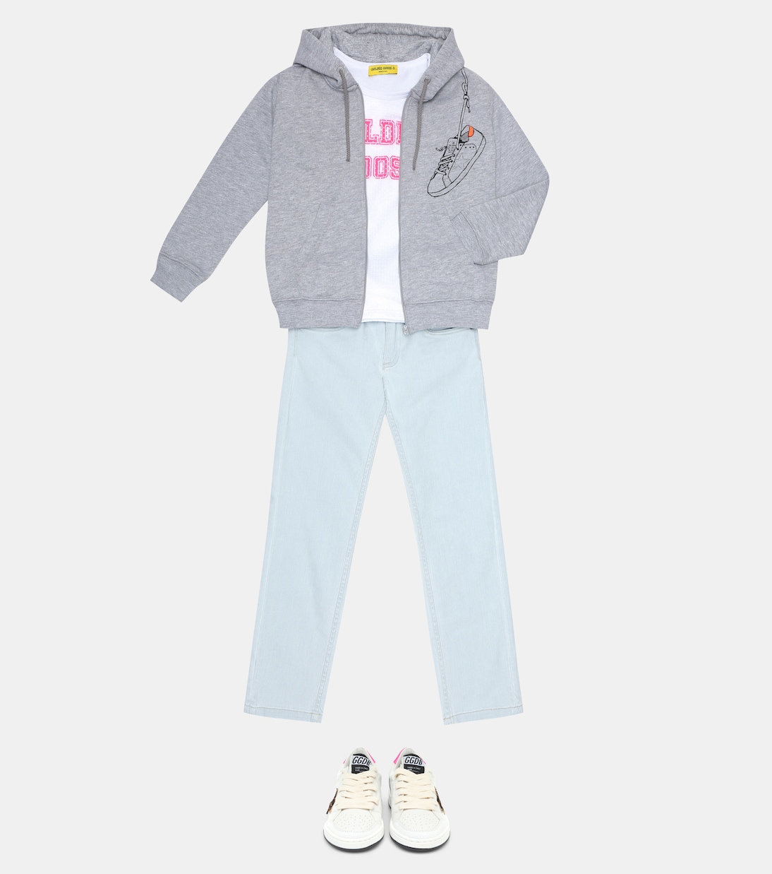 Camiseta de algodón con logo | Golden Goose Kids