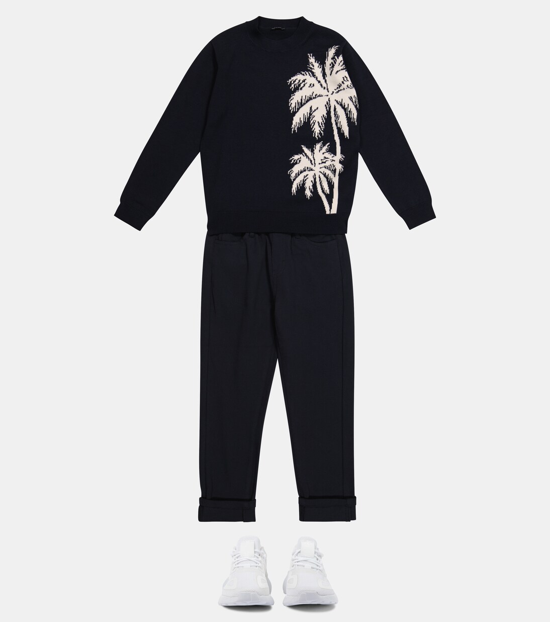 Intarsia cotton sweatshirt | Il Gufo