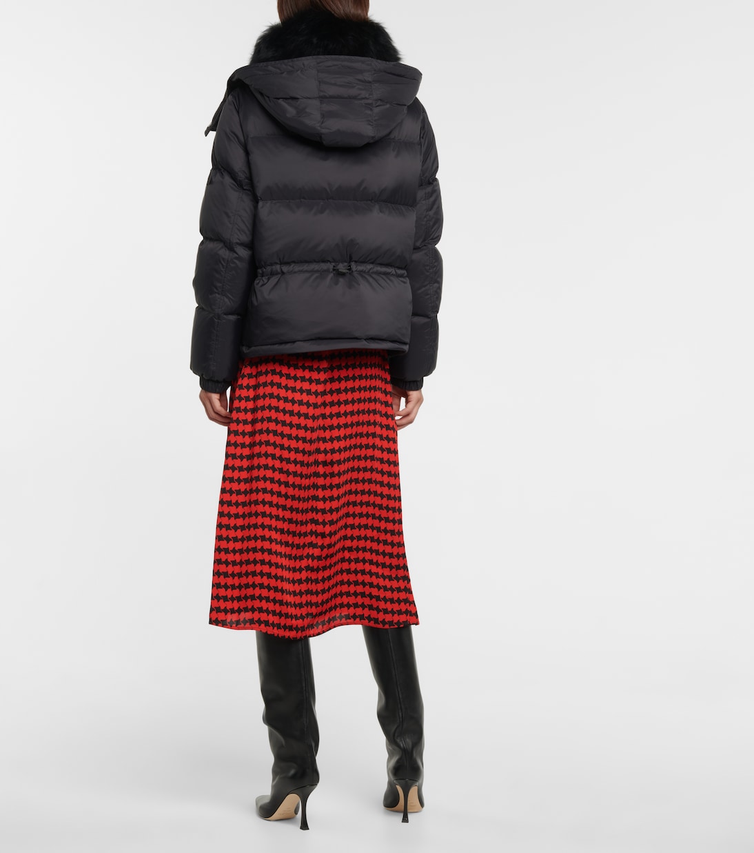 Shearling-trimmed down jacket | Yves Salomon