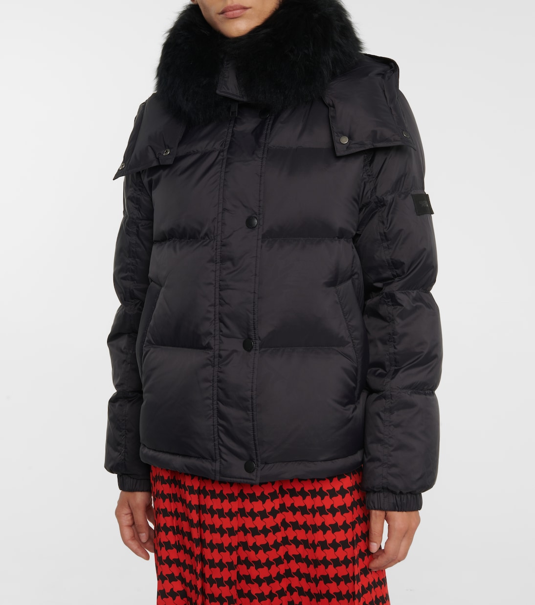 Shearling-trimmed down jacket | Yves Salomon