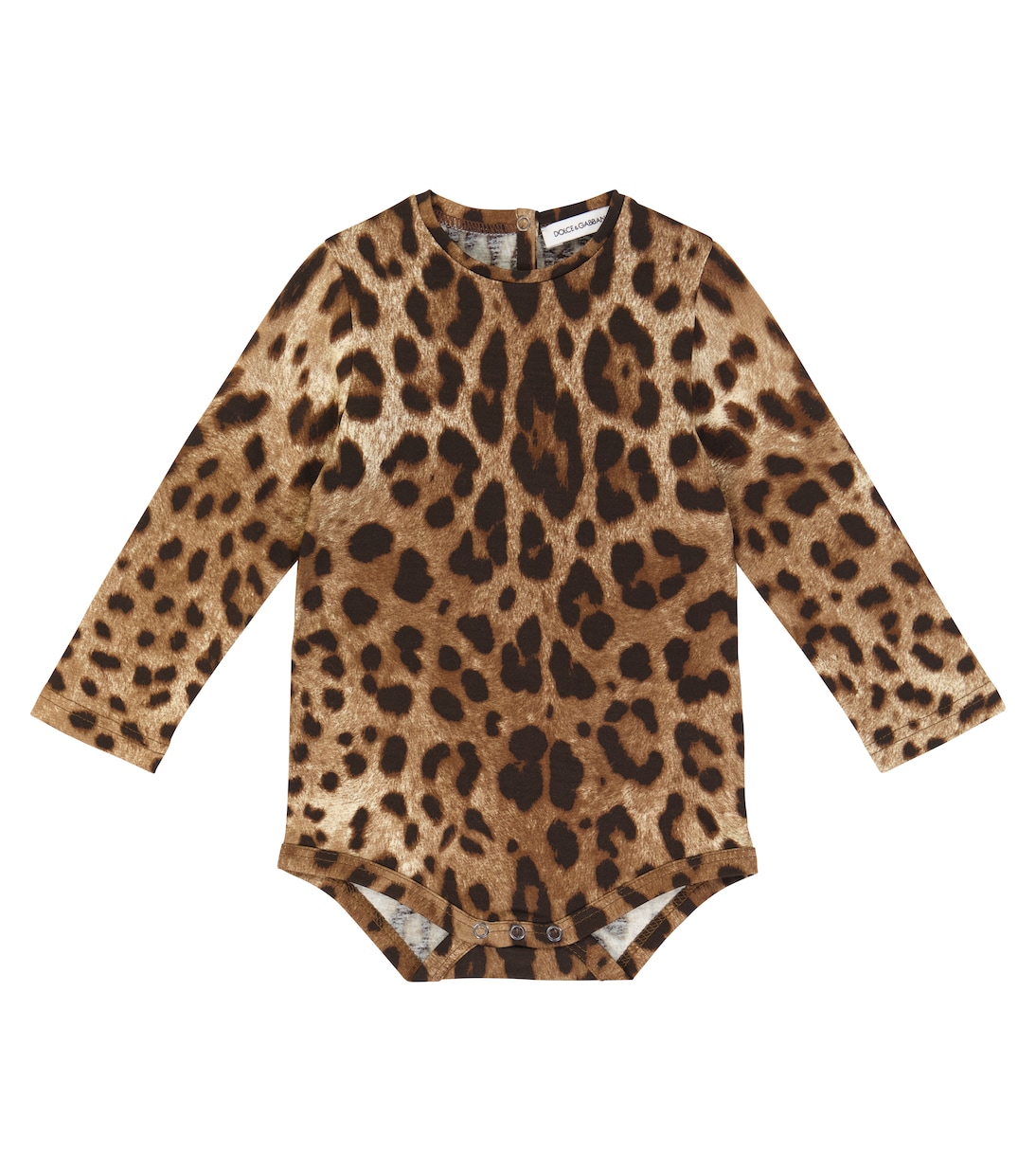 Bebé - body de algodón con estampado de leopardo | Dolce&Gabbana Kids