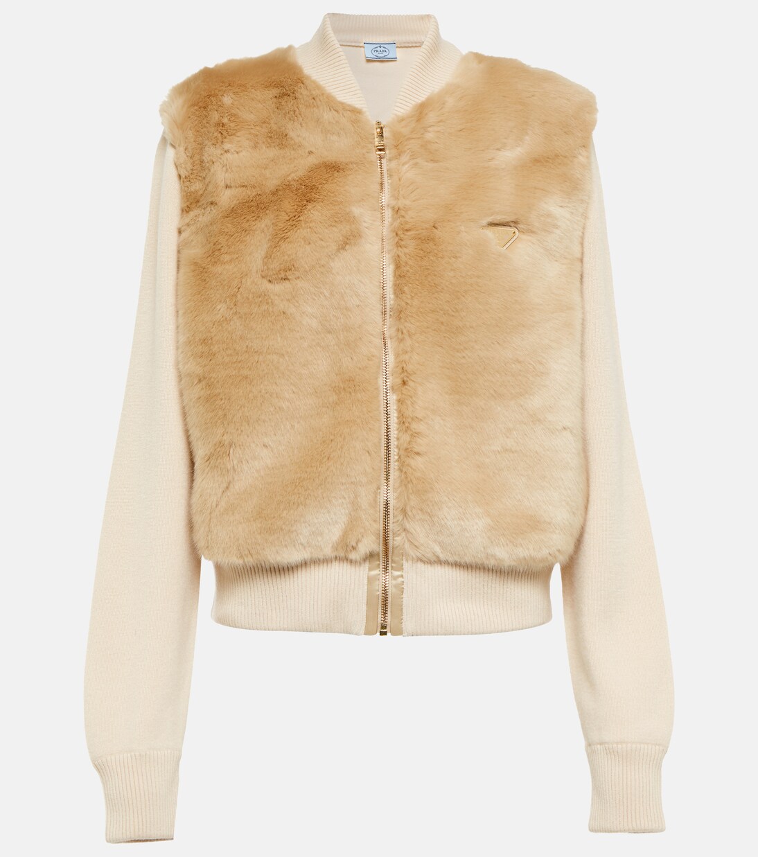 Chaqueta de pelo sintético y cachemir | Prada