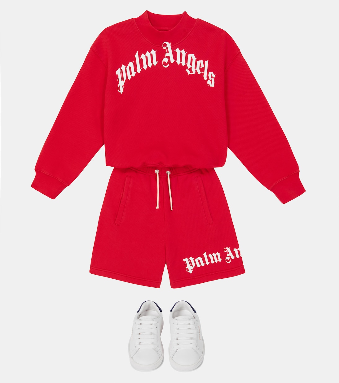 Logo cotton shorts | Palm Angels Kids