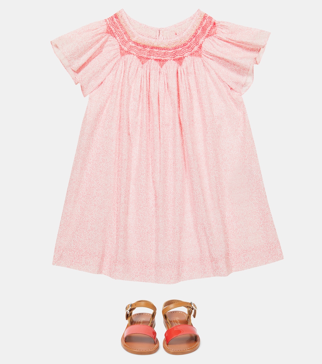 Robe Arlene en coton à fleurs | Bonpoint