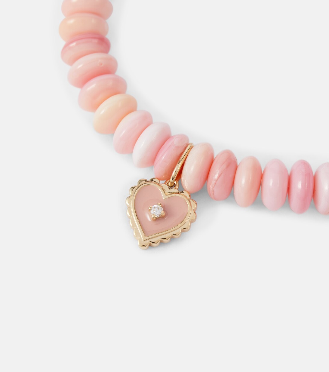 Bracciale in oro 14kt con perline Sydney Evan, stile giovane e moderno
