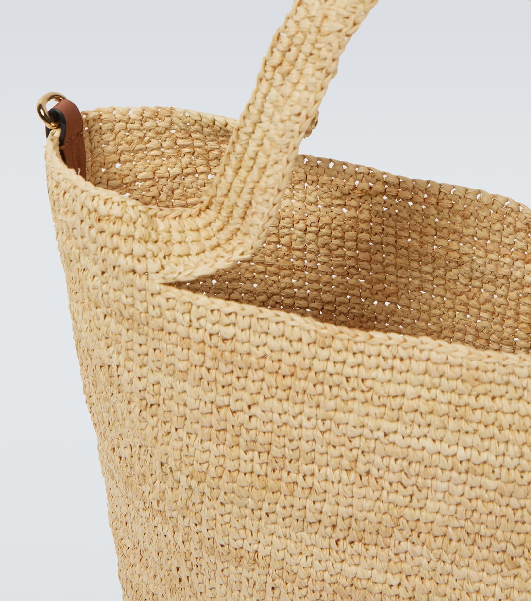 Paula's Ibiza Slit Mini raffia tote bag | Loewe