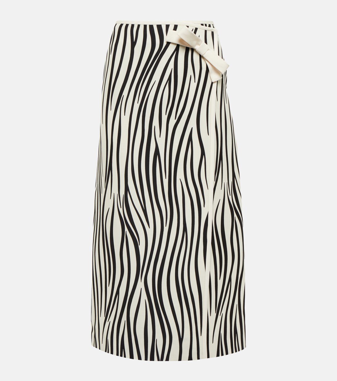 Falda midi en mezcla de lana estampada | Valentino