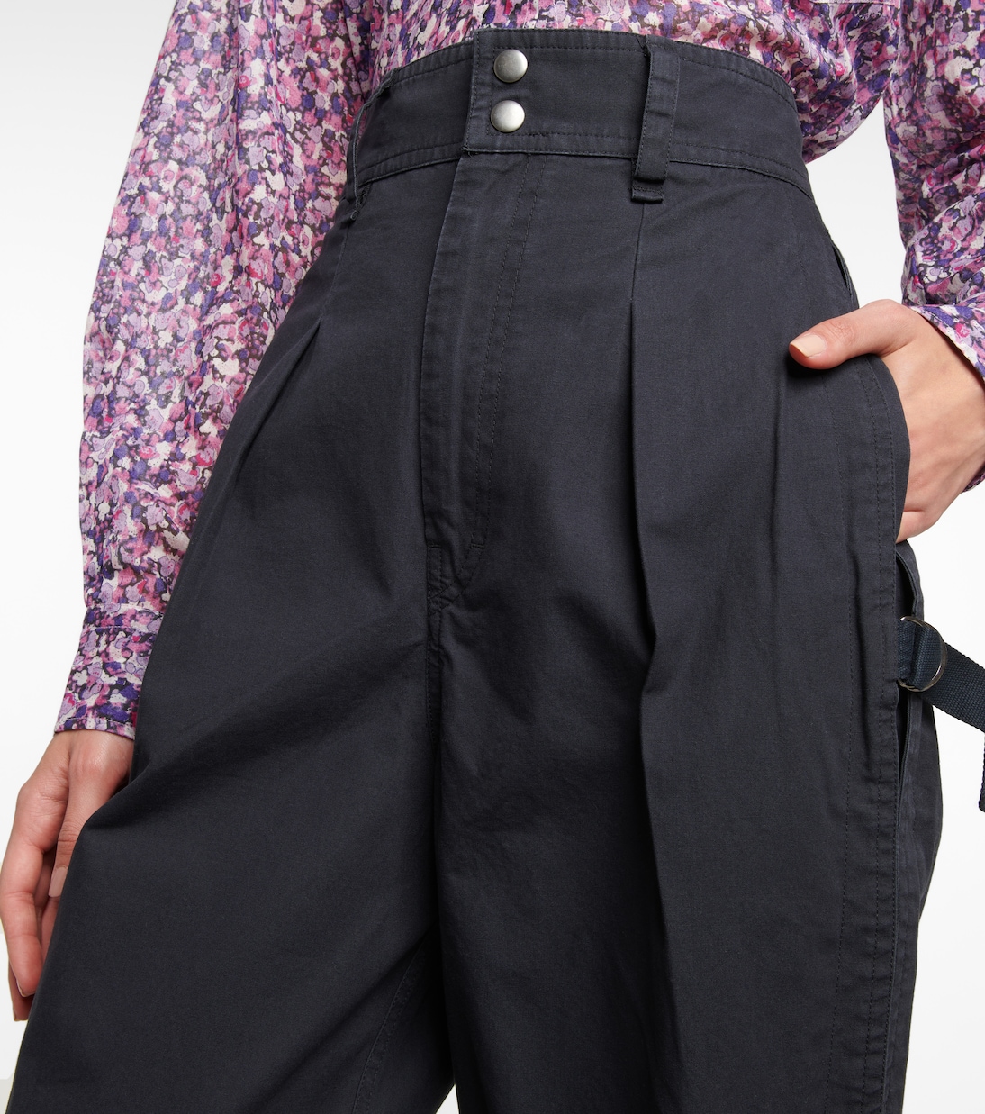 Keowina high-rise tapered cotton pants | Marant Etoile