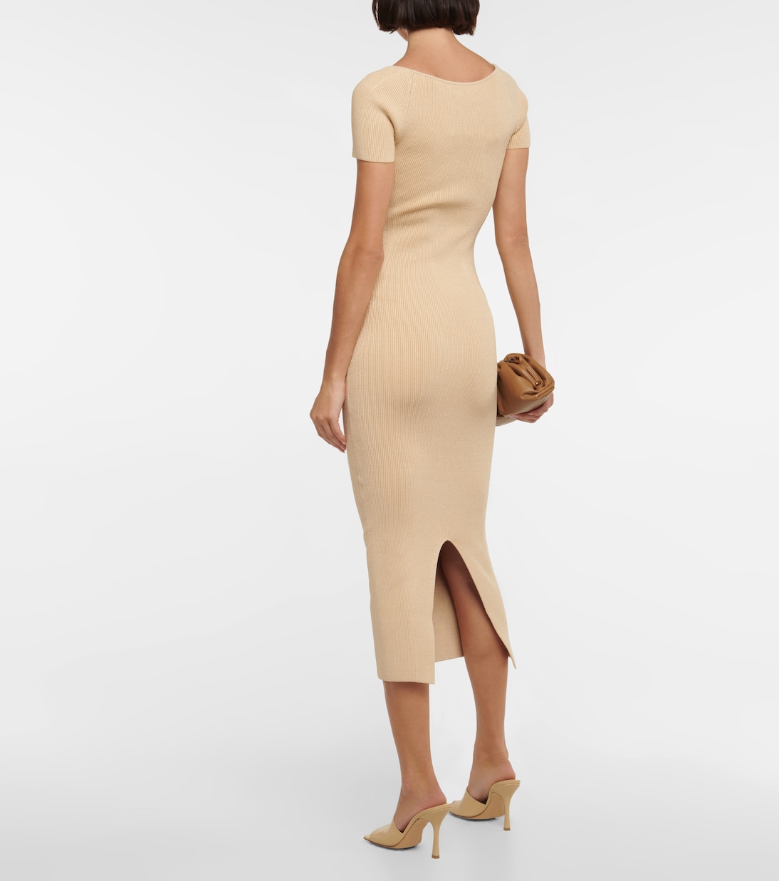 Abito midi Freya in maglia a coste | Galvan